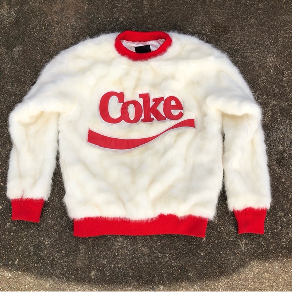 Joyrich Sweaters - Joyrich Coca Cola faux fur sweater